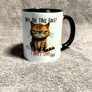 10 oz coffee mug, ceramic, with grumpy cat